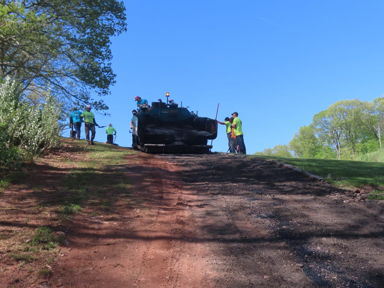 After — Golf Course Cart Path Paving in Hamden, CT (graded dirt path before paving)