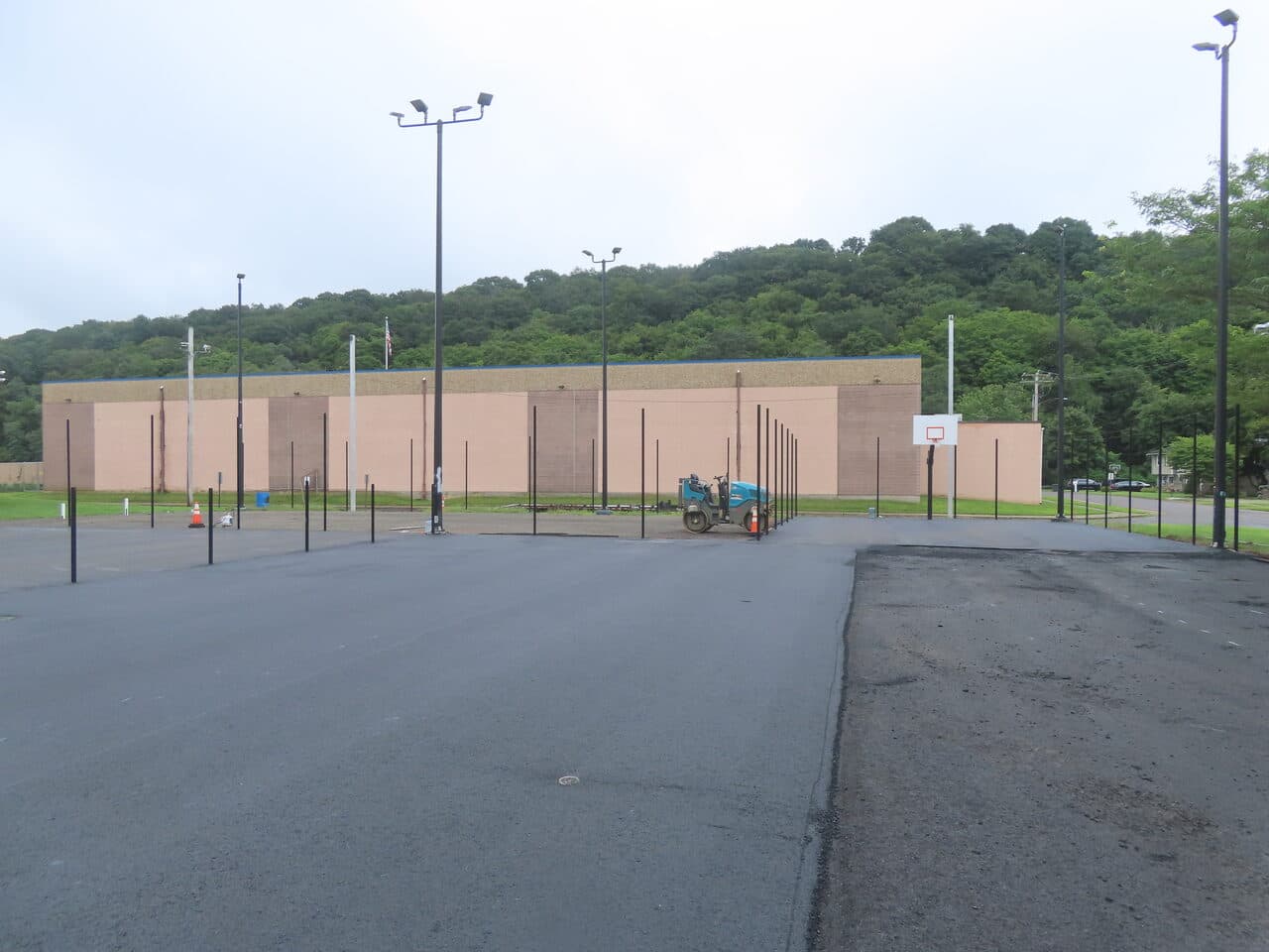 Commercial Parking Lot Paving project in East Haven, CT — milled lot before paving wide