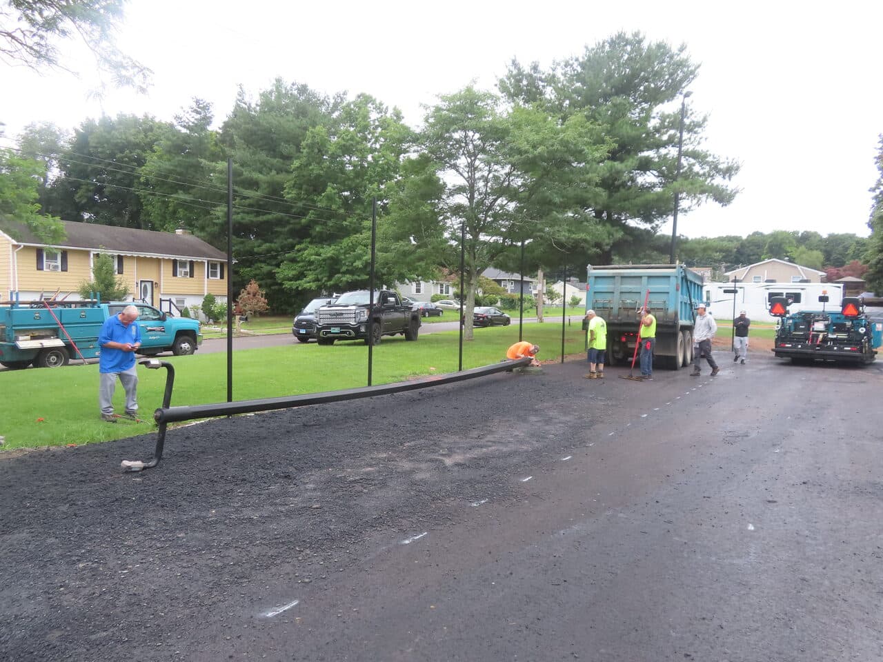 Commercial Parking Lot Paving project in East Haven, CT — curb edge and drainage prep
