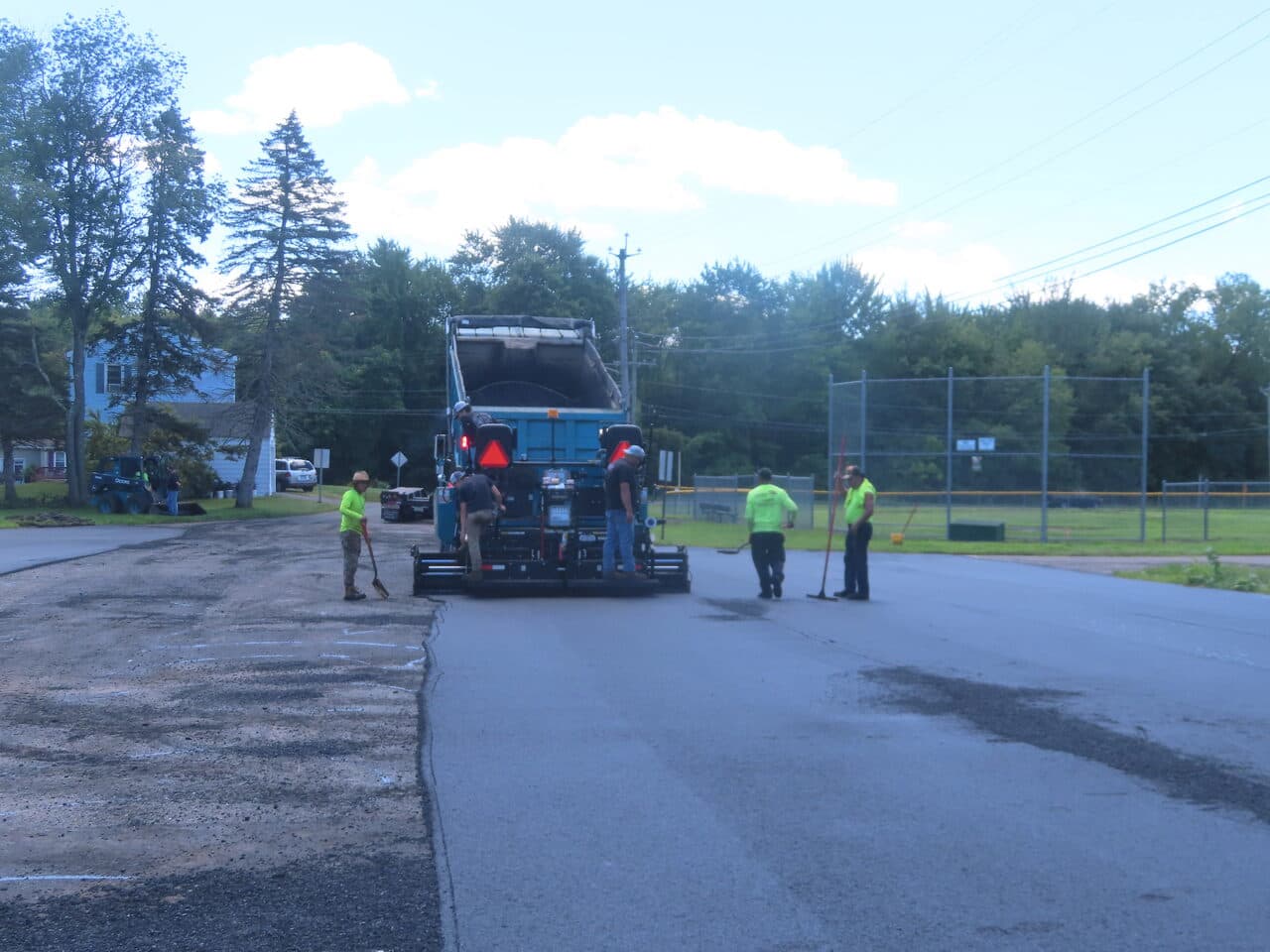 Commercial Parking Lot Paving project in Bloomfield, CT — paver laying street asphalt