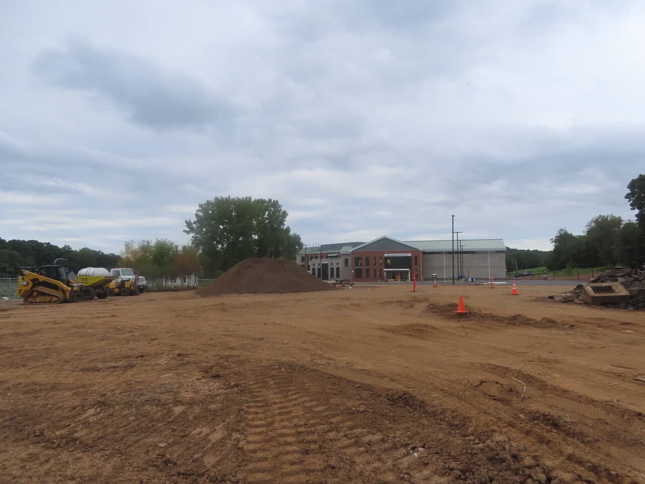 Commercial Parking Lot Paving project in North Branford, CT — graded dirt lot before paving