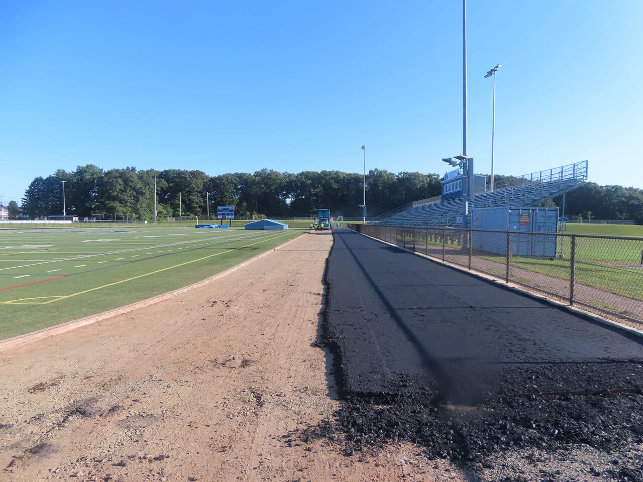 Before — Athletic Surface Base Paving in Southington, CT (track base before paving)