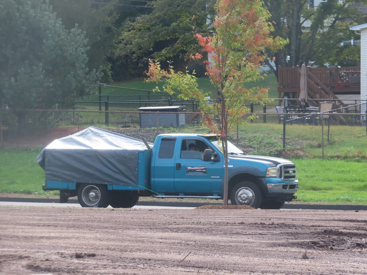 Commercial Parking Lot Paving project in North Branford, CT — graded dirt lot before paving