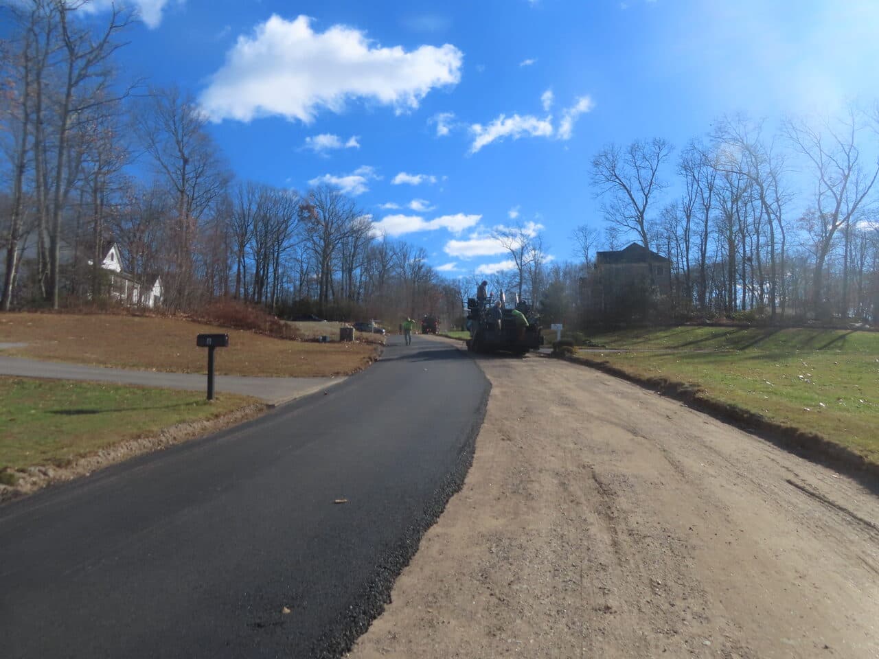 Roadway Paving project in Higganum, CT — new asphalt road residential