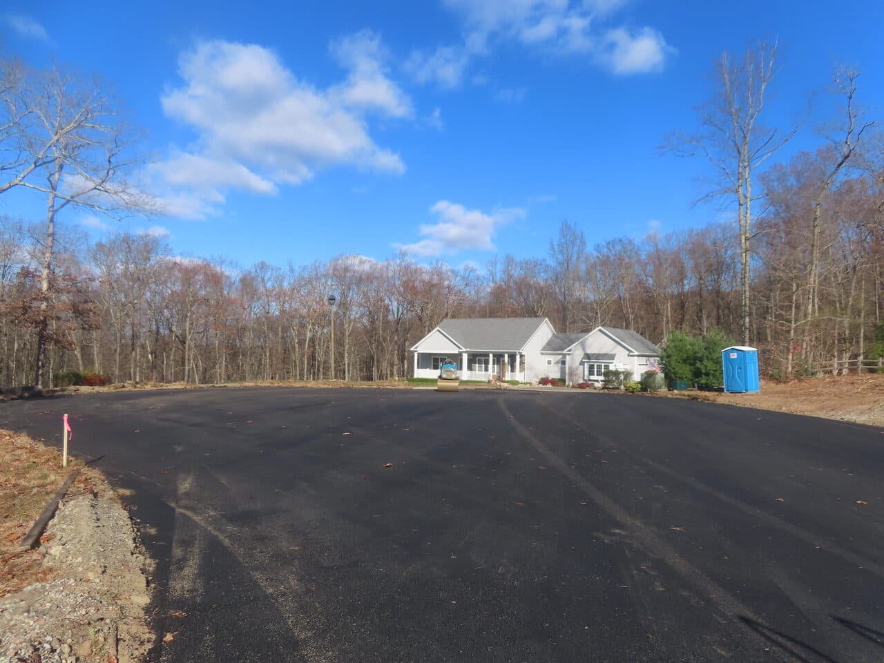 Roadway Paving project in Higganum, CT — finished large asphalt lot