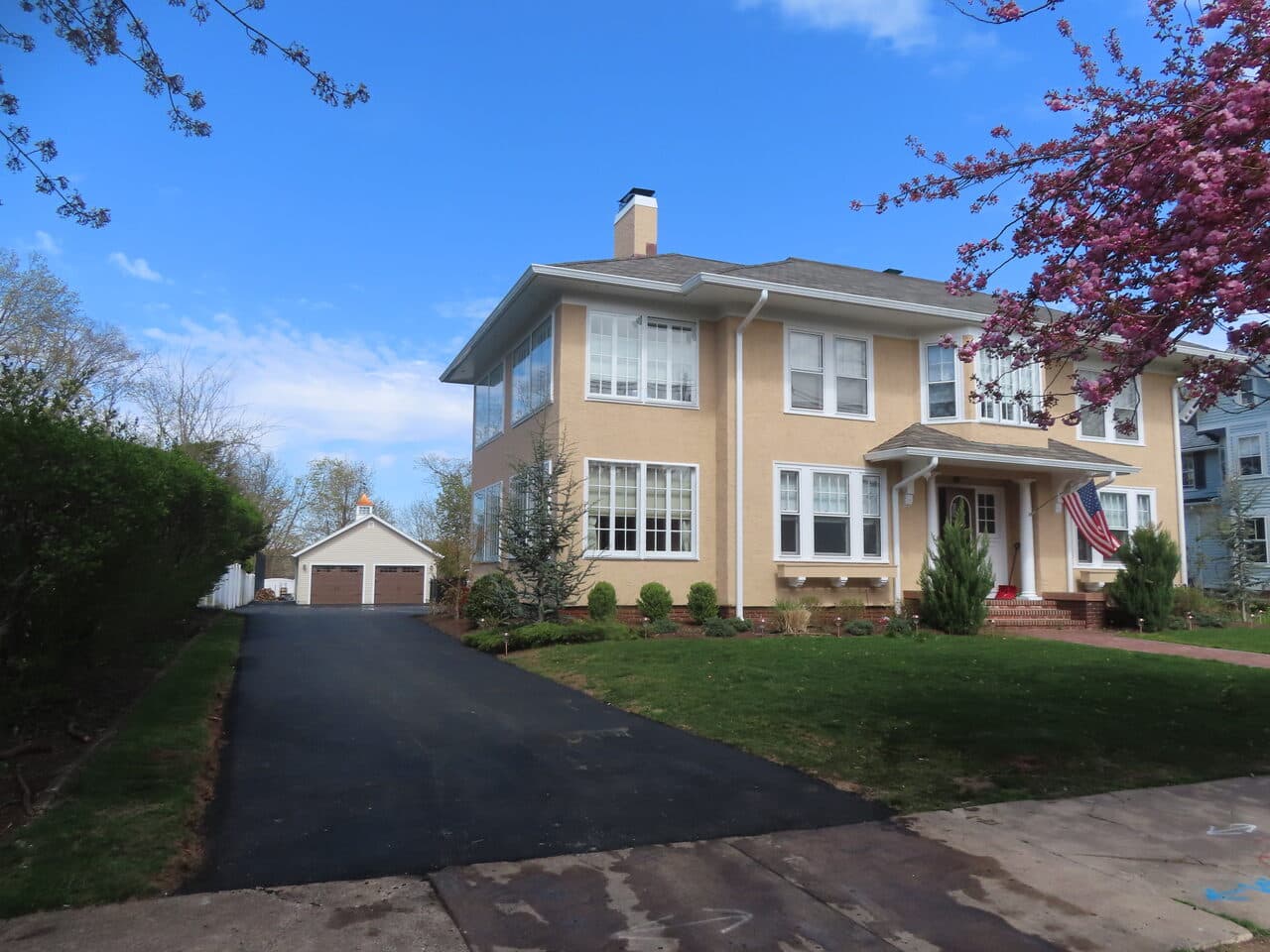 Multi-Stop Residential Driveway Paving project in Wallingford, Branford & Northford, CT — new driveway to detached garage