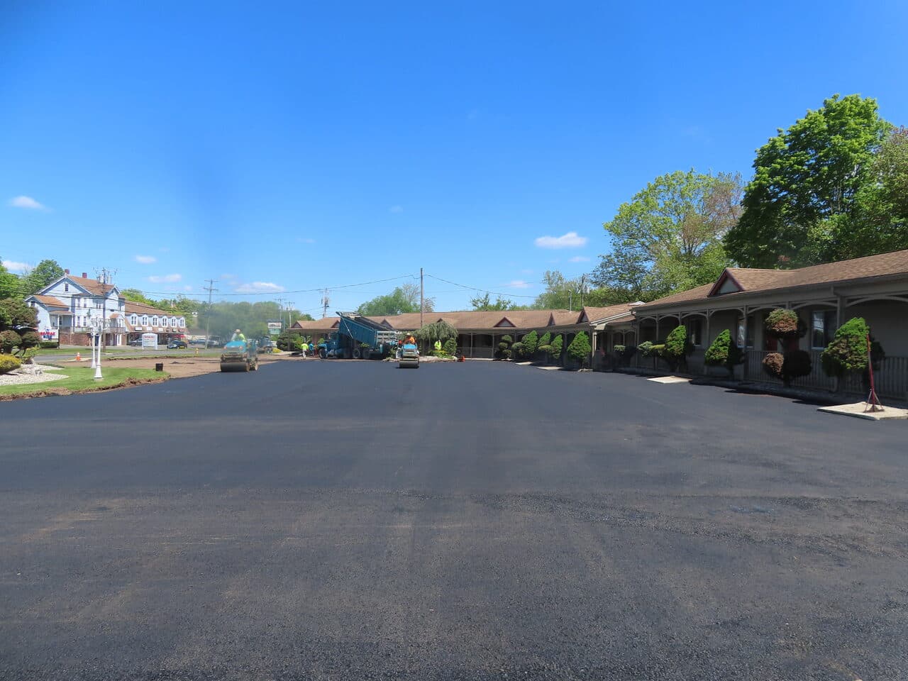 After — Commercial Parking Lot Paving in Cheshire, CT (paving over dirt base)