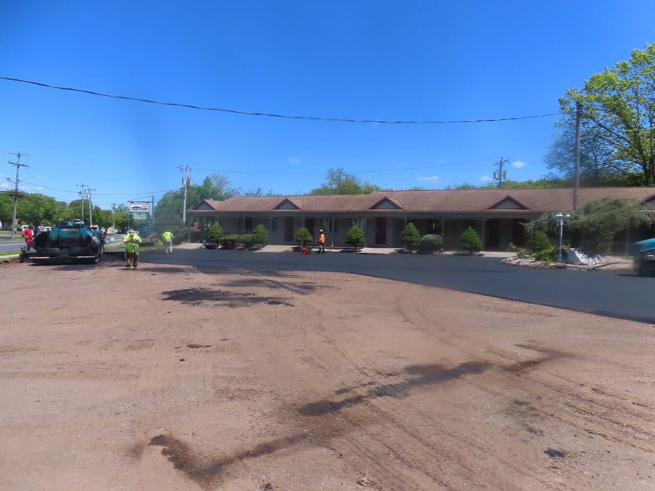 Before — Commercial Parking Lot Paving in Cheshire, CT (paving over dirt base)