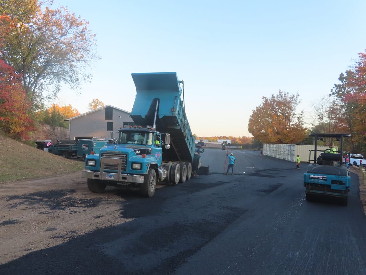 Roadway Paving project in Wallingford, CT — paving large lot by clubhouse