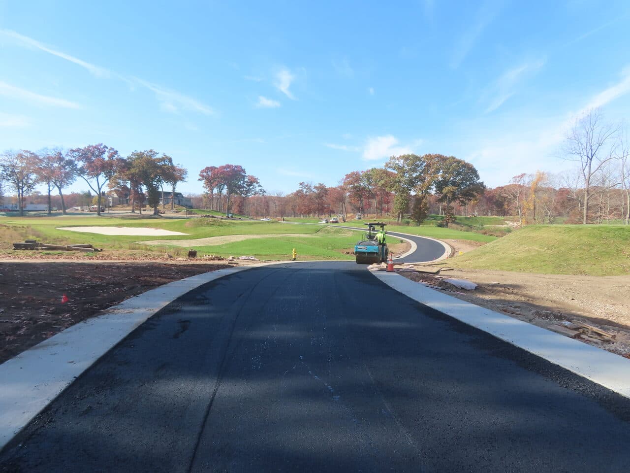 After — Golf Course Paving in New Haven, CT (cart path base across golf course)