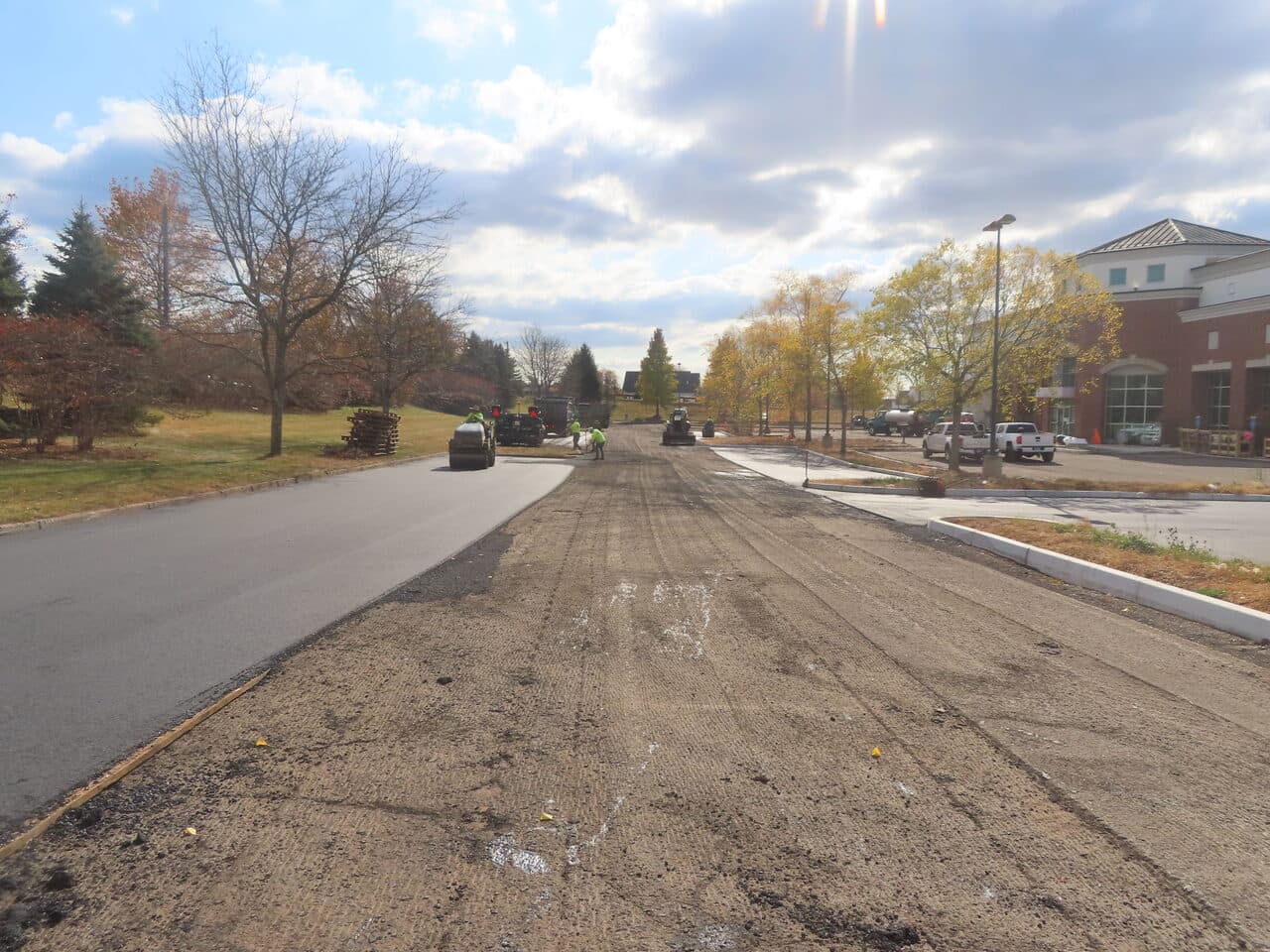 Before — Commercial Parking Lot Paving in South Windsor, CT (milled base before paving)